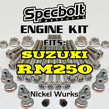 Nickel Wurks RM250 RMX Engine Bolt Kit for Suzuki RM 250 RMX250 Specbolt Ti Look