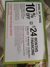 HOME DEPOT Coupon 10% Off Online / In Store OR 24 Months Financing, Exp 05/08/24