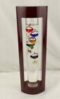 Galileo Thermometer Desk Top Wooden Case