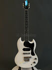 Custom SG Electric Guitar Mahogany Body P90 Rounded Fret Chrome Hardware White