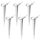 6 Pack Fishing Rod Holder Stainless Steel Ground Support Stake for Bank Beach