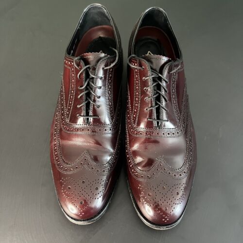 Florsheim Royal Imperial Oxford Wingtip Burgundy Dress Shoes Mens Sz 10