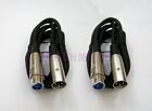 2 x 3FT XLR 3Pin Male to Female Mic Microphone Audio Balance Cord Shielded Cable