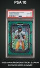 Aaron Rodgers PSA 10 2023 Prizm Draft Picks Green Shimmer #d 2/8! Non Auto CAL!
