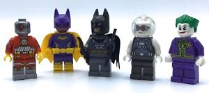 LEGO LOT OF 5 SUPER HERO MINIFIGURES JOKER BATMAN DEADSHOT MR. FREEZE DC COMICS