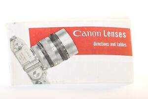 Canon Rangefinder lenses brochure booklet vintage from 50's RF 85mm f/1.5 & more