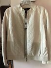Lafayette 148 New York Quilted Leather Moto Jacket size Small $998