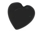 BLACK ONYX 25 MM HEART CUT CABOCHON TOP DRILLED 2 PIECE SET ALL NATURAL LOT 1969
