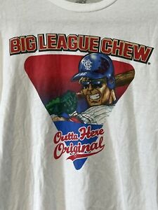 Big League Chew New Balance T Shirt Wh Tee Sz M Bubblegum V5541