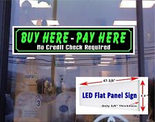 BUY HERE  PAY HERE No Credit Check Required Led lightbox window sign 48