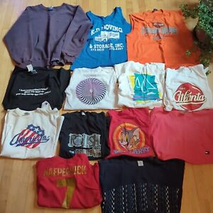 Vintage/Graphic T-Shirt Tee Sweatshirt Tank Lot 13 Bundle Wholesale Reseller Mix