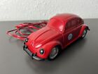 Vintage Vw Beetle Push Button Telephone Land Line Red Columbia Telephone Company