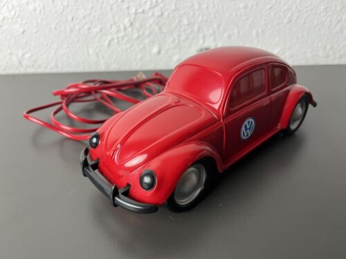 Vintage Vw Beetle Push Button Telephone Land Line Red Columbia Telephone Company