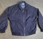 Pendleton Bomber Jacket Mens Size Medium Navy Blue Insulate Vintage Pure Wool