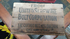 United screw and Bolt Corporation. Wooden box. 9 1/2. by 8. Nice advertising