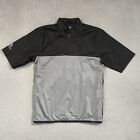 Adidas Mens Small Provisional Short Sleeve Golf Jacket Gray Windbreaker Rain