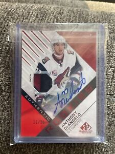 2016 SP Game Used Authentic Rookie Red Material Anthony DeAngelo  Auto RC /25