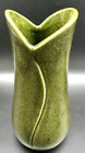 Vintage McCoy 588 Floraline Glossy Green Tulip Shape Vase 8