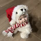 New ListingVintage Smiling Baby Doll Bear & Plush Beans Body Rare 11” Christmas Porcelain