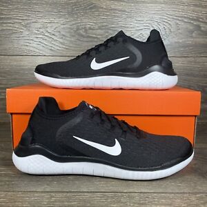 Nike Men's Free RN 2018 Black White Athletic Running Shoes Sneakers Trainers New