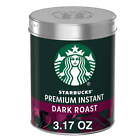 Premium Instant Coffee, Dark Roast, 100% Arabica Beans, 3.17 Oz