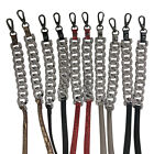 Crocodile/Pebble Grain 100% Leather Purse/Handbag Straps W/Crystal Chains