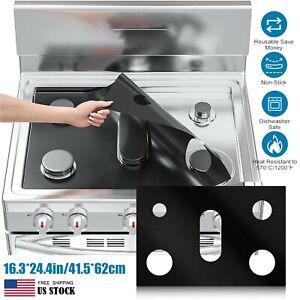 Gas Range Stove Top Burner Cover Protector Reusable Non Stick Liner For Kitchen