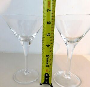 2 Polish Belvedere Vodka Clear Martini Cocktail Glasses