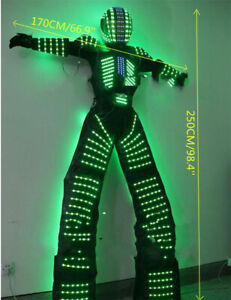 LED 7 Color Change Robot Costume Clothing Suit Illuminated Dance Remote Control
