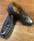 Vtg Florsheim Imperial V-Cleat 5-Nail Wingtip Shoes Men's 9 D Black 92604