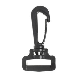 Black Plastic Swivel Snap Hook by Paracord Planet - For 1 Inch Webbing & Straps