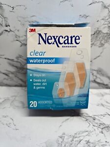 Nexcare Adhesive Bandages Clear Waterproof 20 Count Assorted Sizes