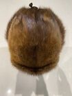 HOLT RENFREW Muskrat Full Fur Brown Russian Style Hat Size XL Retail $1000