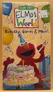 Elmo's World Birthdays Games & More VHS 2001 **SEALED NEW** **Buy 2 Get 1 Free**