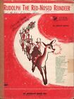 1949 RUDOLPH THE RED NOSED REINDEER vintage Christmas sheet music SANTA CLAUS