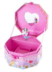 Musical Jewelry Box - Girls Rainbow Unicorn Music Jewel Storage Box