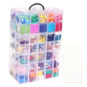 New Listing-Tier Stackable Storage Container Box with0 Compartments, Plastic Organizer 7
