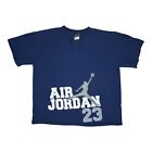 Vintage Air Jordan T-Shirt Size XL Jumpman Logo Spell Out Navy Blue Y2K