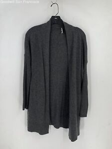 Vince Womens Gray Cashmere Long Sleeve Knit Open Front Cardigan Sweater Size XS