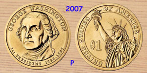 2007 P  $1  President George Washington  Presidential Dollar 1-Coin