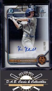 2022 Bowman Chrome #CPA-KK Kevin Kendall Prospect Refractor Auto #/499 Mets
