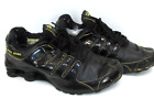 Nike Shox NZ Running Shoes Black Leather yellow accents - Women's size 9