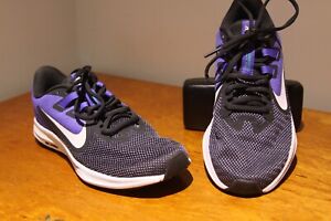 Nike AQ7486-006 Downshifted 9 Purple Black White Running Shoes Women's Size 6.5