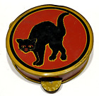 KIRCHHOF Life of The Party Vintage Halloween Tin Tambourine Black Cat {Pre-1960}