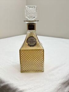 New ListingVintage 1959 Old Forester Bond 100 Proof Bourbon Decanter with Glass Top - Gold