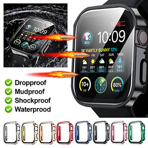 For Apple Watch Series 9/8/7/6/5/4 Waterproof Case iwatch 41/45mm PC Full Cover