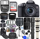 Canon EOS Rebel T8i with 18-55mm, 75-300mm, 500mm, 650-1300mm - Top Value Bundle