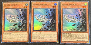 YUGIOH 3x White Sardine - PHNI-EN007 - Super Rare  - Phantom Nightmare - NM/Mint