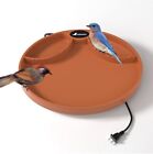 Heated Bird Bath, 75W Thermostatically Controlled Birdbath Heater with 2 Food...