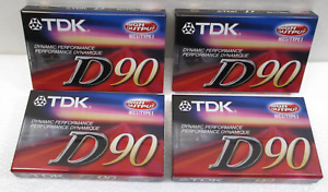 LOT OF FOUR (4)    TDK D90 AUDIO CASSETTE'S  NEW